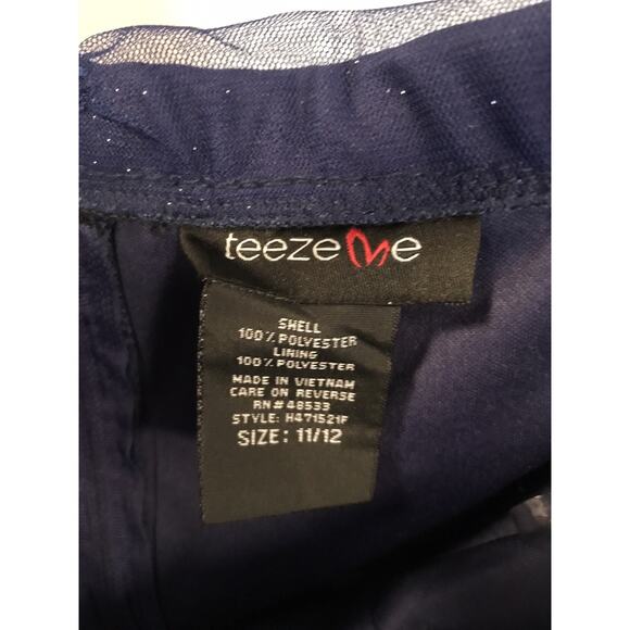 Teeze Me Dress Formal Dance Junior 11/12 Strapless Blue Ombre Tulip Skirt - Picture 4 of 6